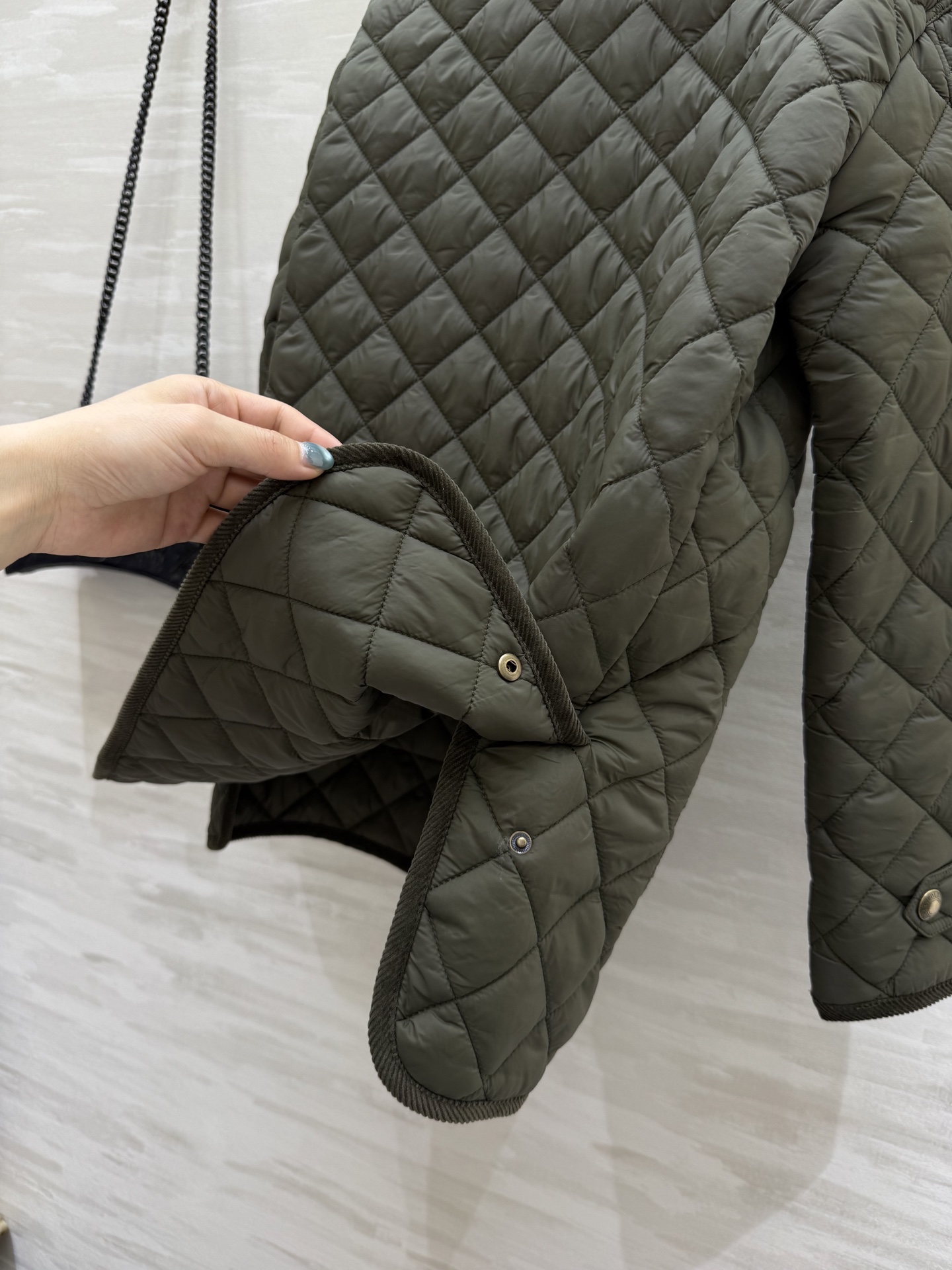 ラルフローレン 470 紳士 ダウンジャケット カーディガン ライトウェイト カーキ ライトダウン - 画像 8