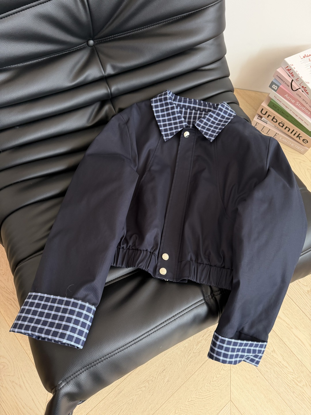 490 25秋冬 ミュウ系 グラデーション ミニスカート | 裏地綿入り 藏青色 3サイズ対応 - 画像 1