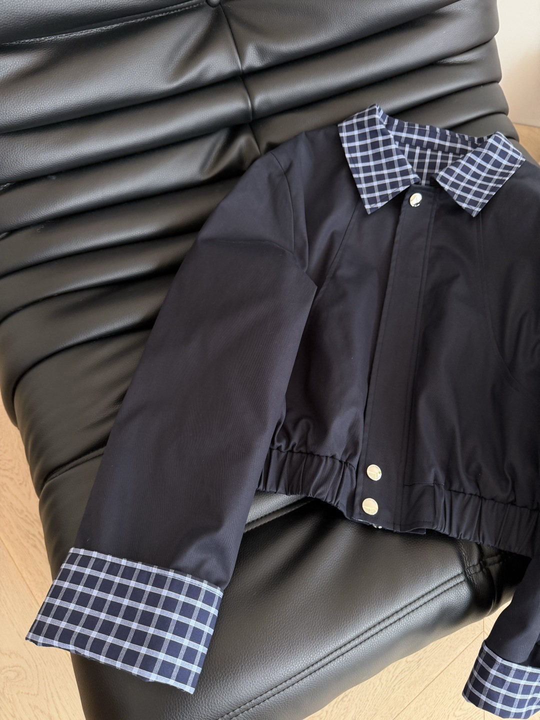 490 25秋冬 ミュウ系 グラデーション ミニスカート | 裏地綿入り 藏青色 3サイズ対応 - 画像 2