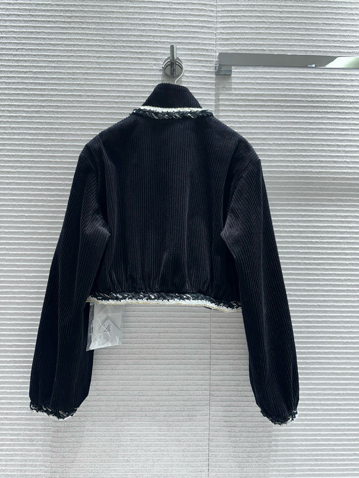 CHANEL 490 ライン 25K 36.38.40 ラウンドファスナー 黒 フランネル | 黒 白 毛糸 ボタン 裏地 花柄 オーダー 制作 - 画像 9