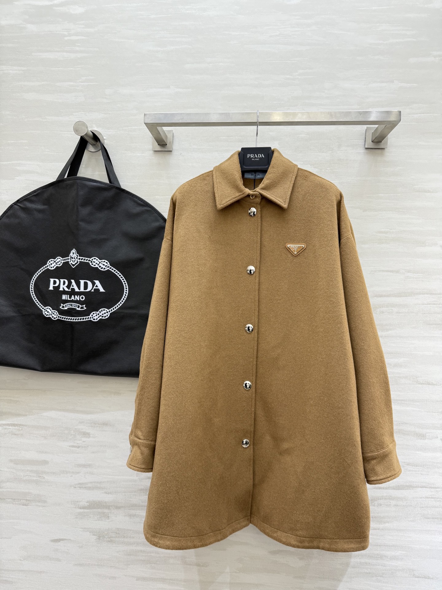 PRADA ニットジャケット 500 ワンガード ブラウン - 画像 1