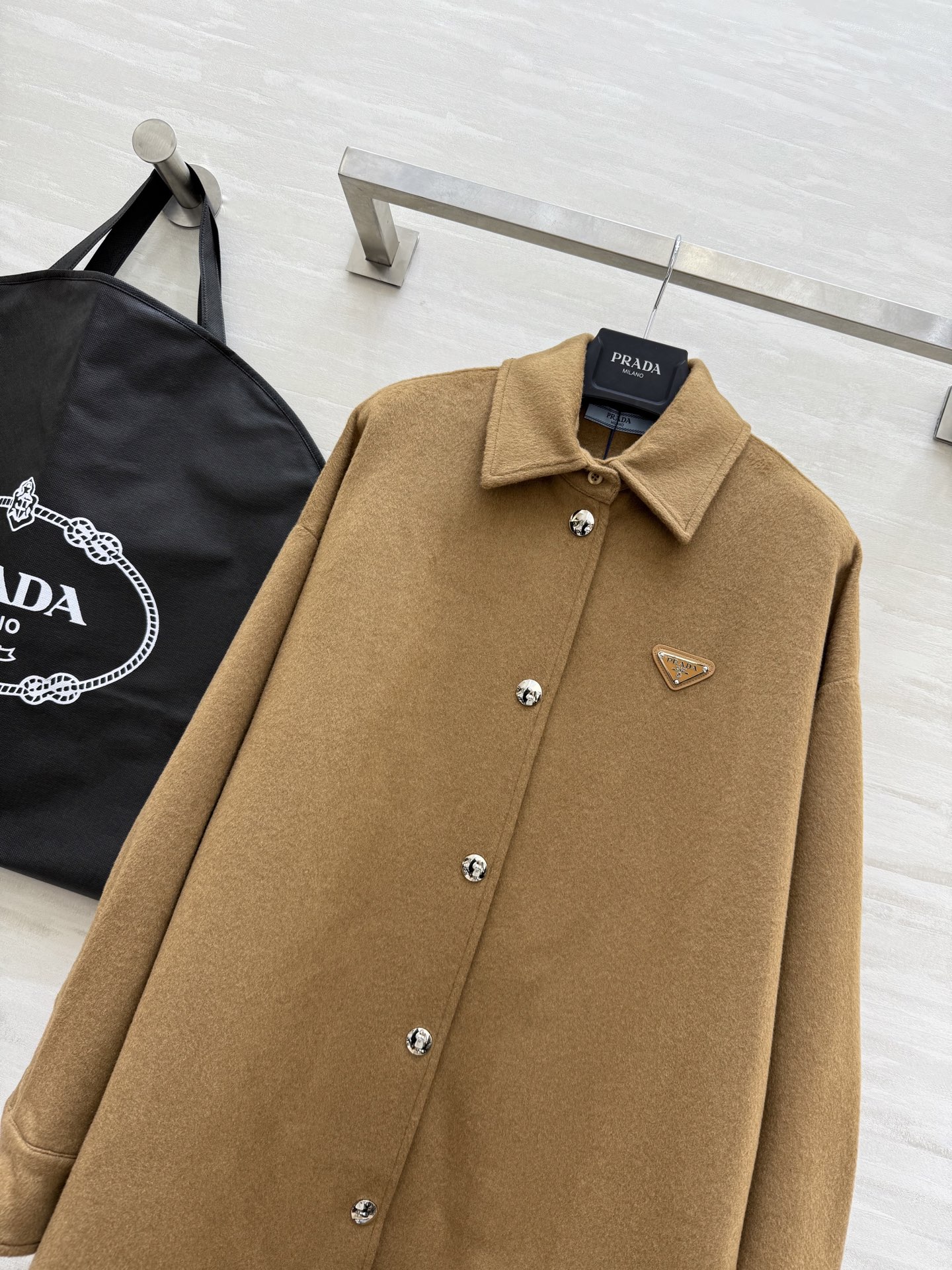 PRADA ニットジャケット 500 ワンガード ブラウン - 画像 3