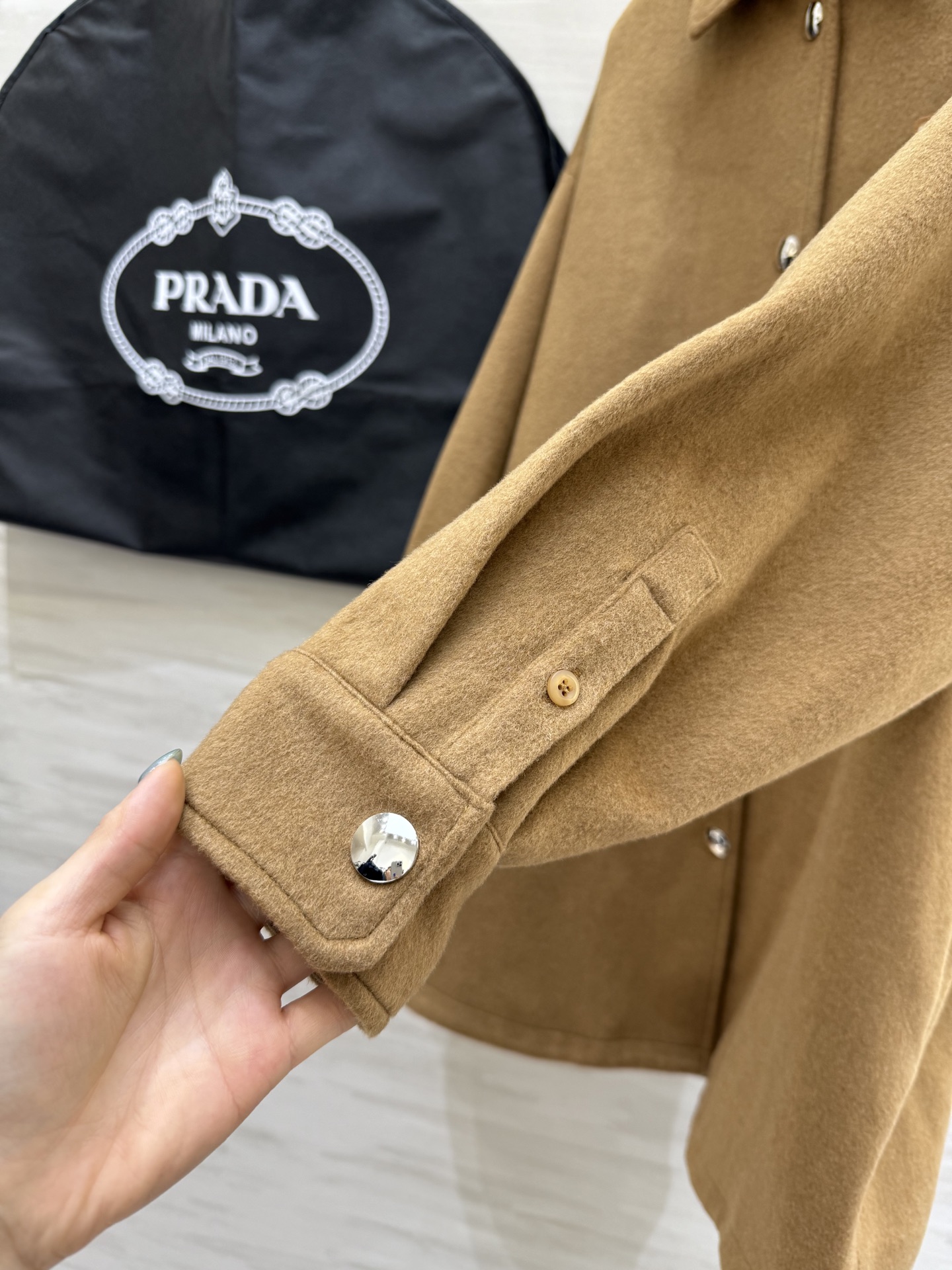 PRADA ニットジャケット 500 ワンガード ブラウン - 画像 5