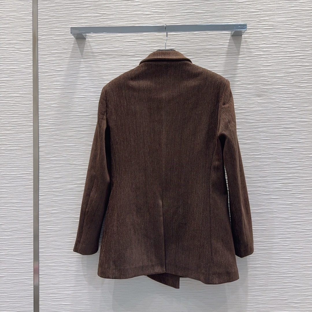 CELINE 2025FW ブレザー スーツセット ブラウン CORDUROY - 画像 9
