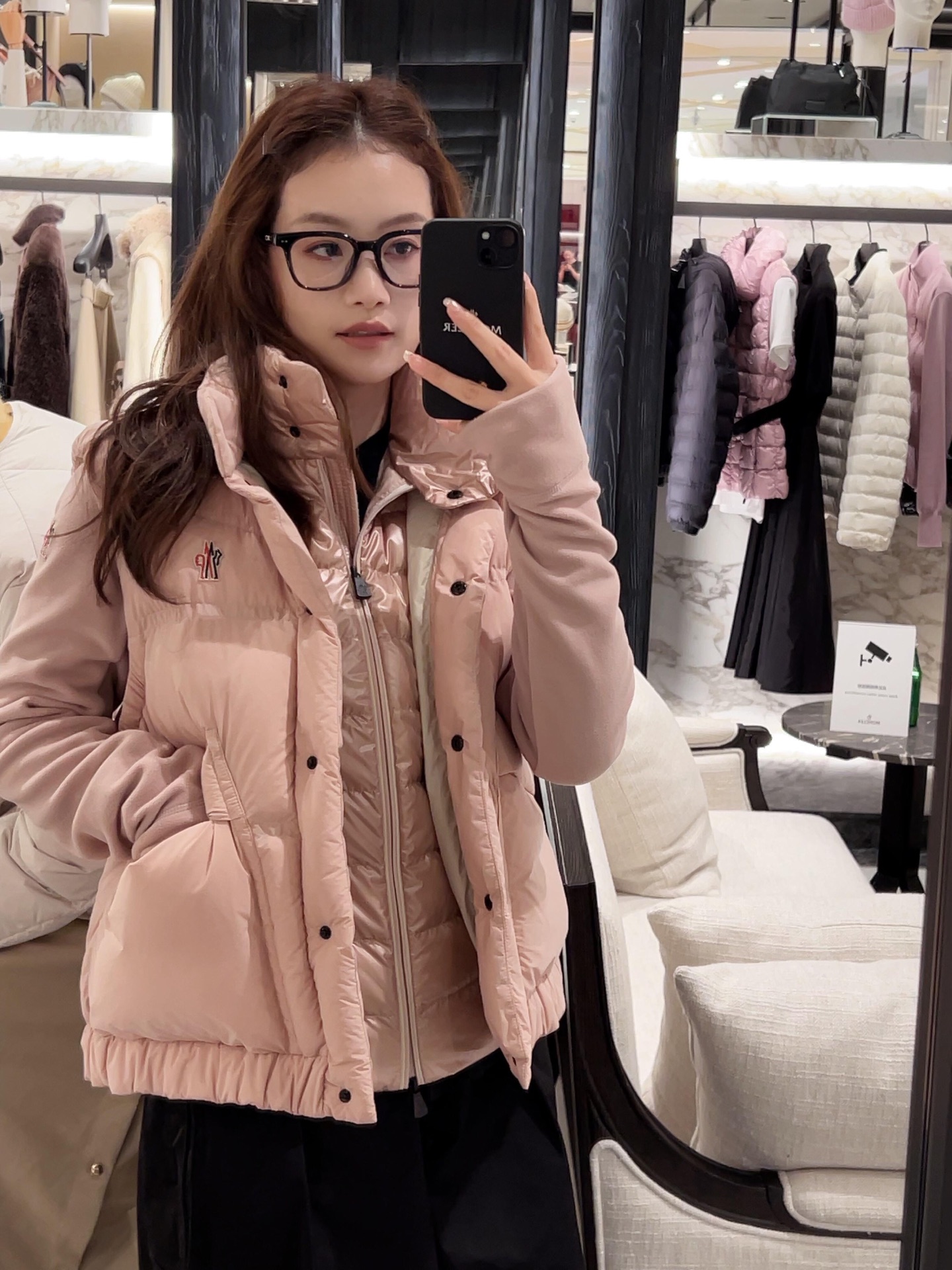 Monler 550 メンズ フリースパッド ピンク|白鵝絨|SML - 画像 9