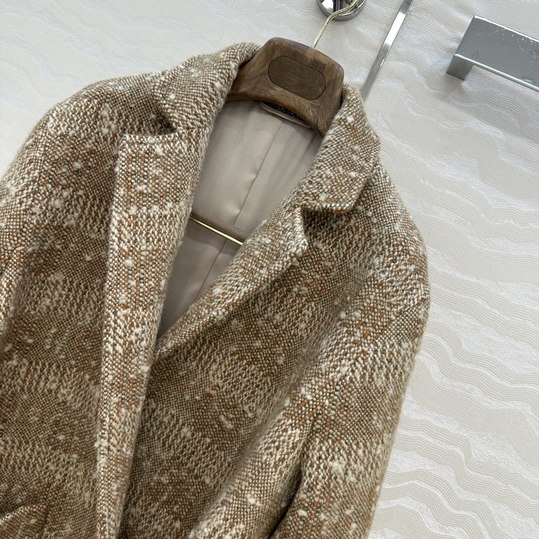 jimi 550 フランネル グレンチェック ベルト付き ブラウン 裏地付き ワンピース仕立て ストレッチ素材 - 画像 5