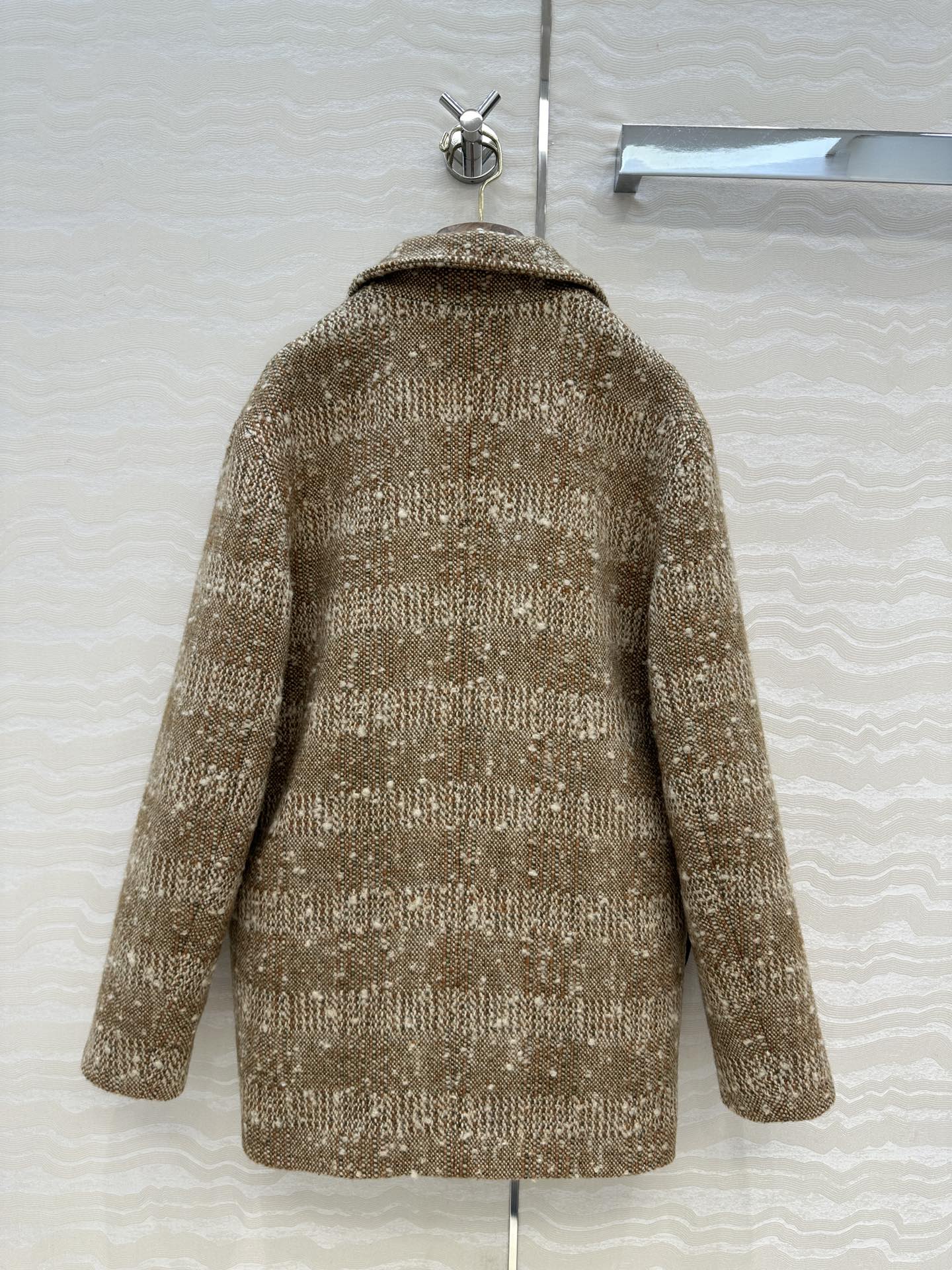 jimi 550 フランネル グレンチェック ベルト付き ブラウン 裏地付き ワンピース仕立て ストレッチ素材 - 画像 9