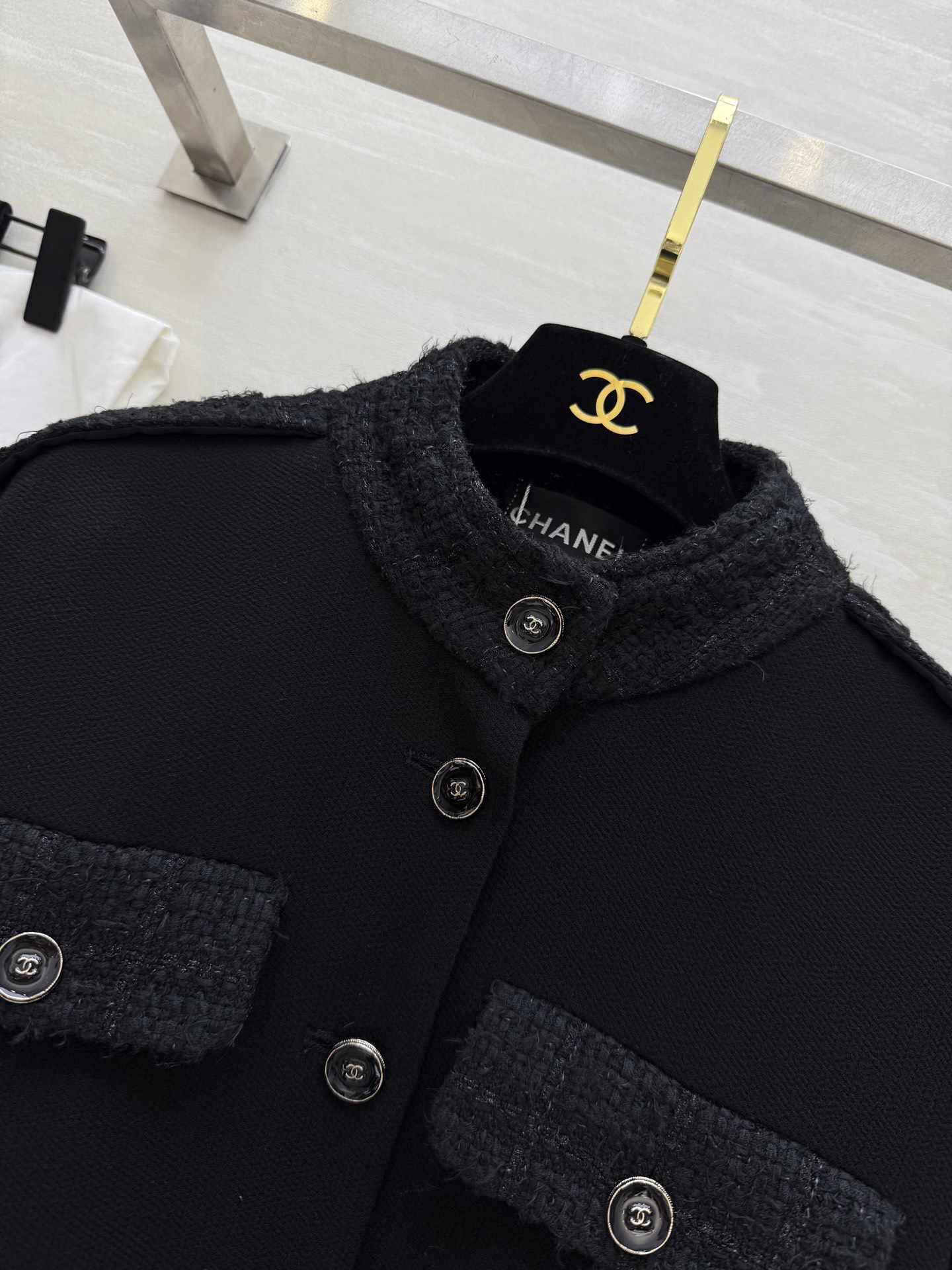 CHANEL 570 Chane2 秋冬 オールドスタイル ロゴ入り ブラック 100%ウール - 画像 2