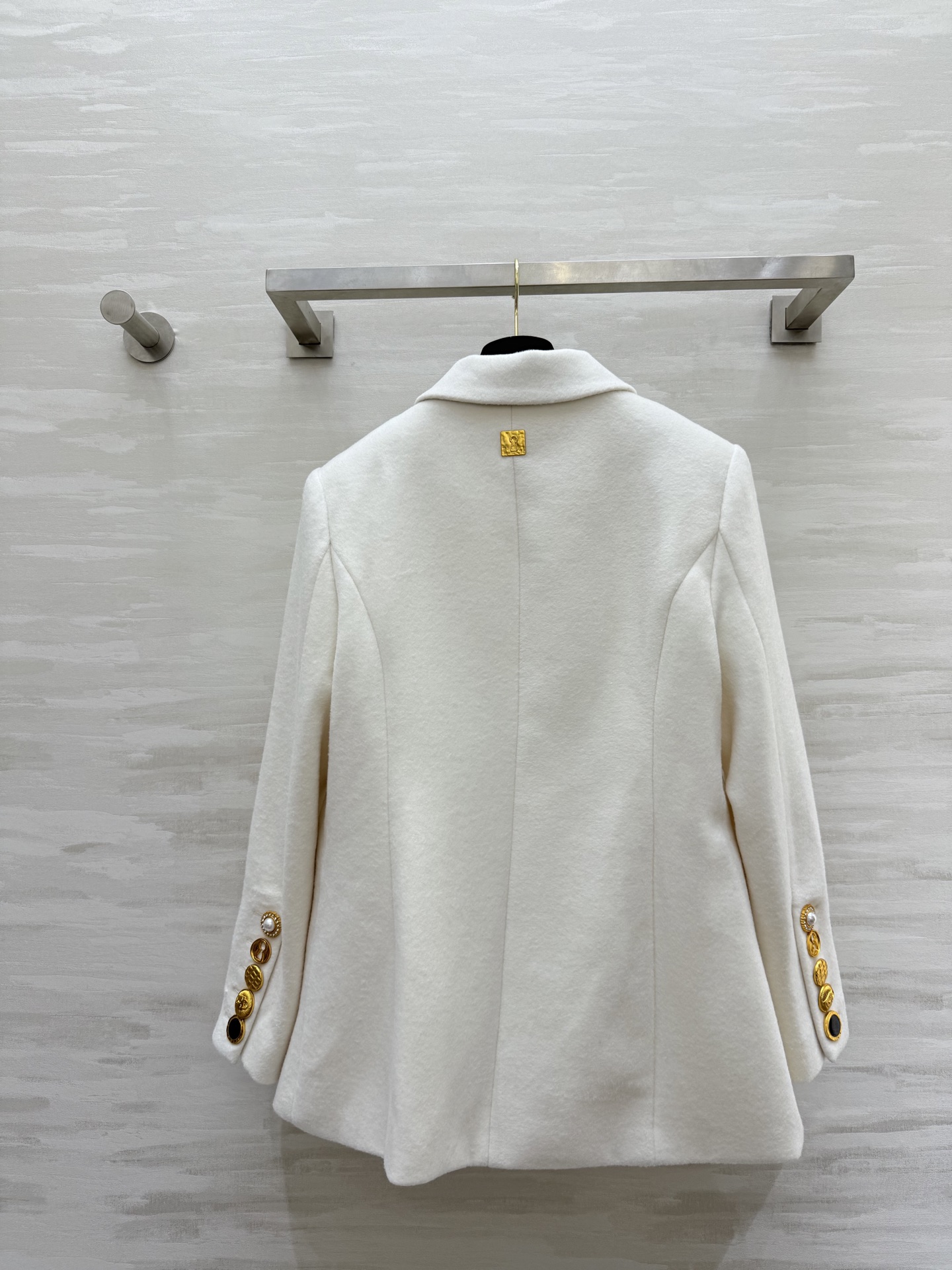 580 schiaparelli2 秋冬 新作 羊毛呢 ウール ファインコート ダブルブレスト ホワイト | SML - 画像 7