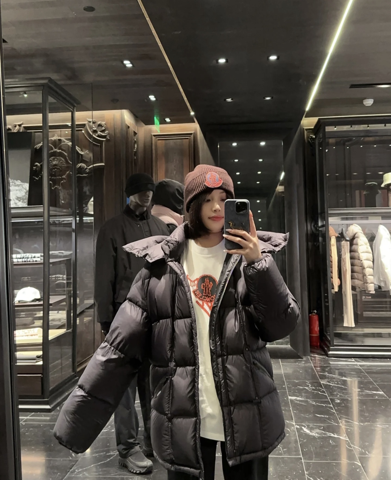 Moncler 黒標 Loff Jacket 中長 銀光 雲裏黑 男女兼用 カーディガン - 画像 4