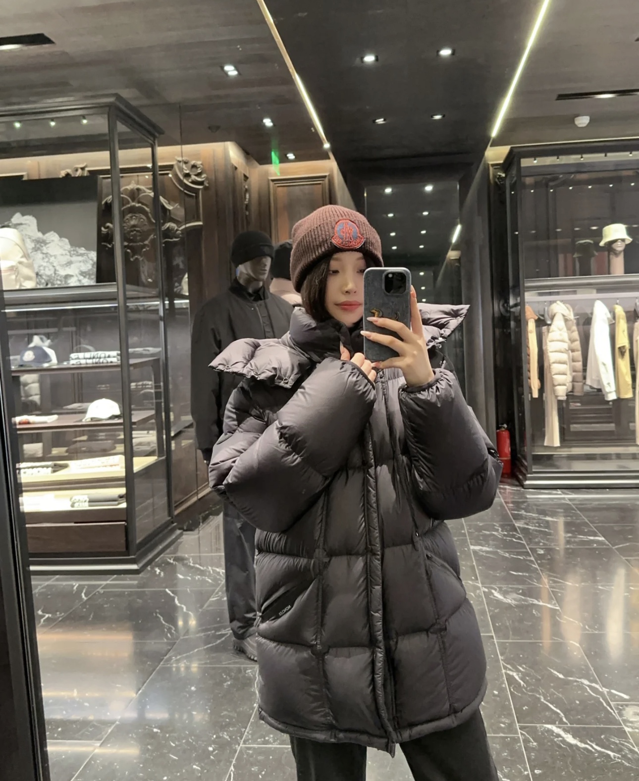 Moncler 黒標 Loff Jacket 中長 銀光 雲裏黑 男女兼用 カーディガン - 画像 5