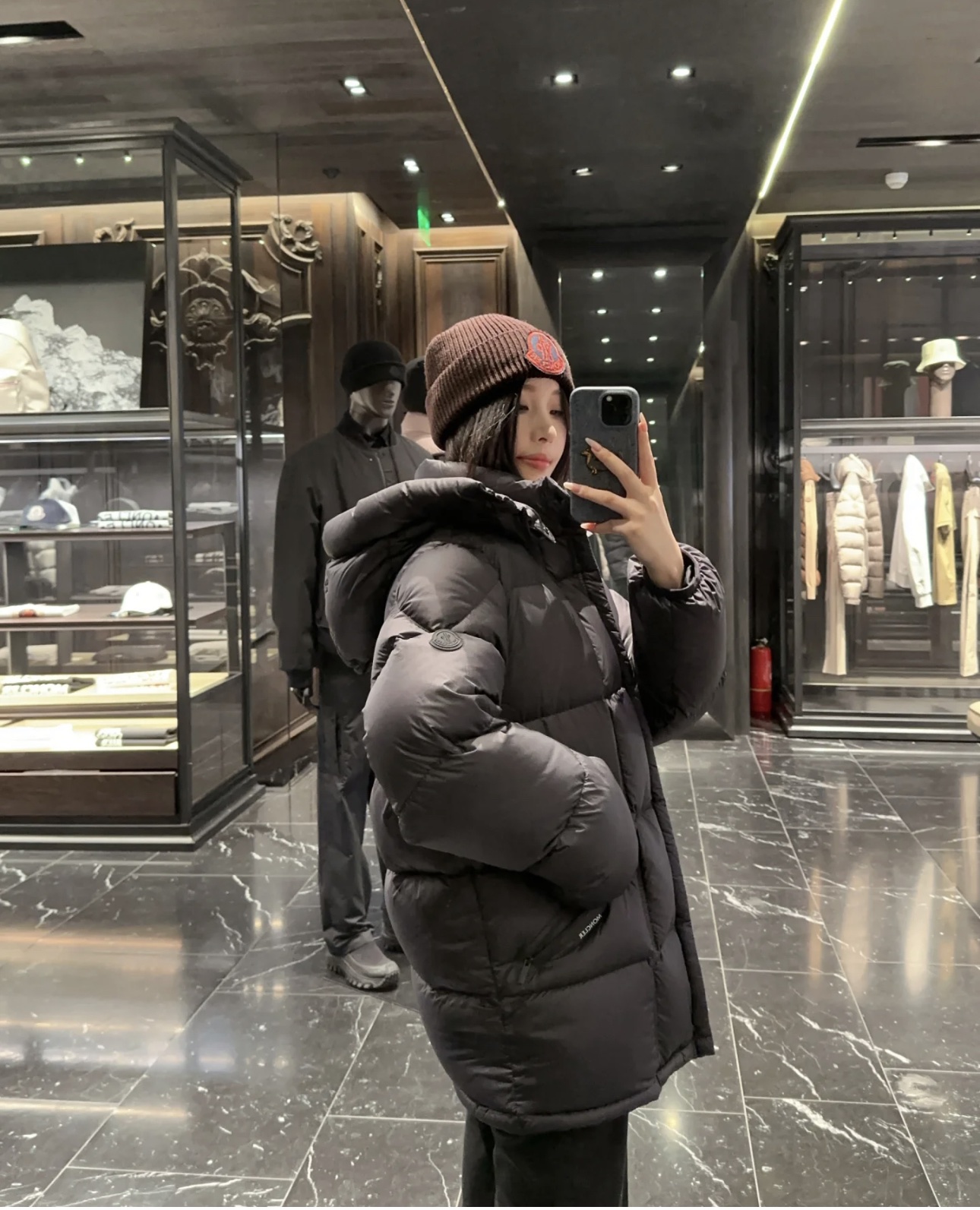 Moncler 黒標 Loff Jacket 中長 銀光 雲裏黑 男女兼用 カーディガン - 画像 6