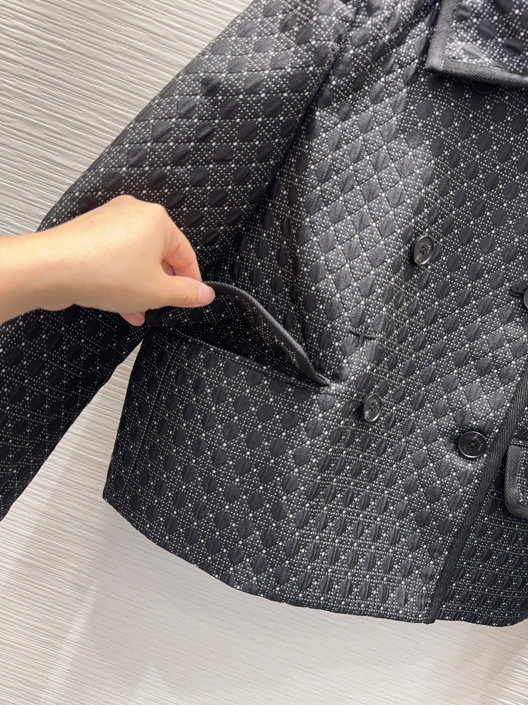 DIOR 330 2025FW ダブルブレスト グラフィック ブラック - 画像 4