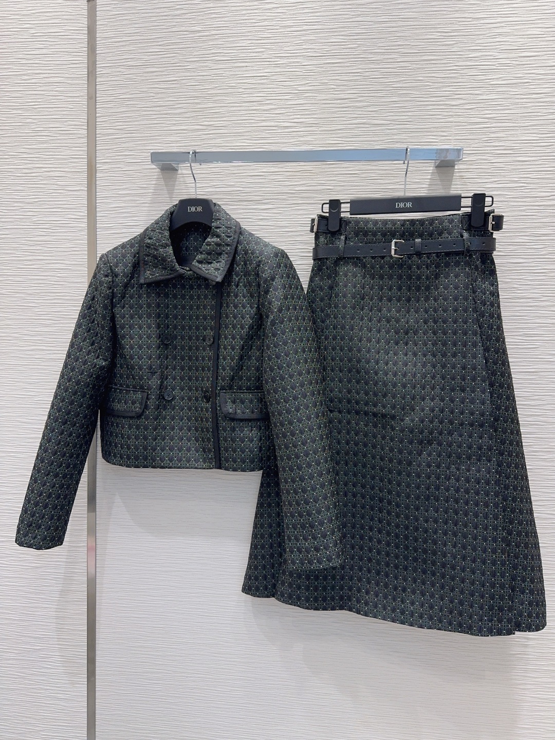 DIOR 330 2025FW ダブルブレスト グラフィック ブラック - 画像 9