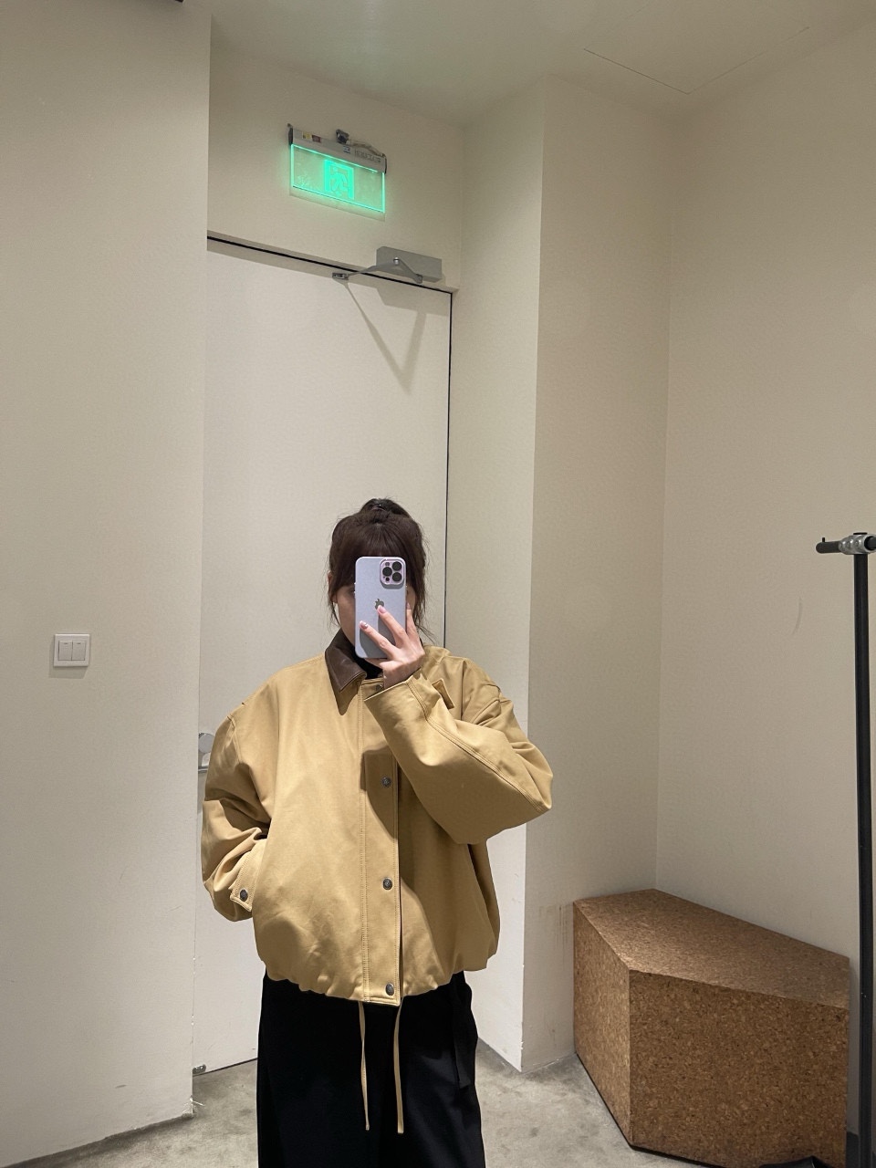 AcneStudios バーン風ジャケット | 2WAY | ブルー / ベージュ | ポリエステル100% - 画像 6