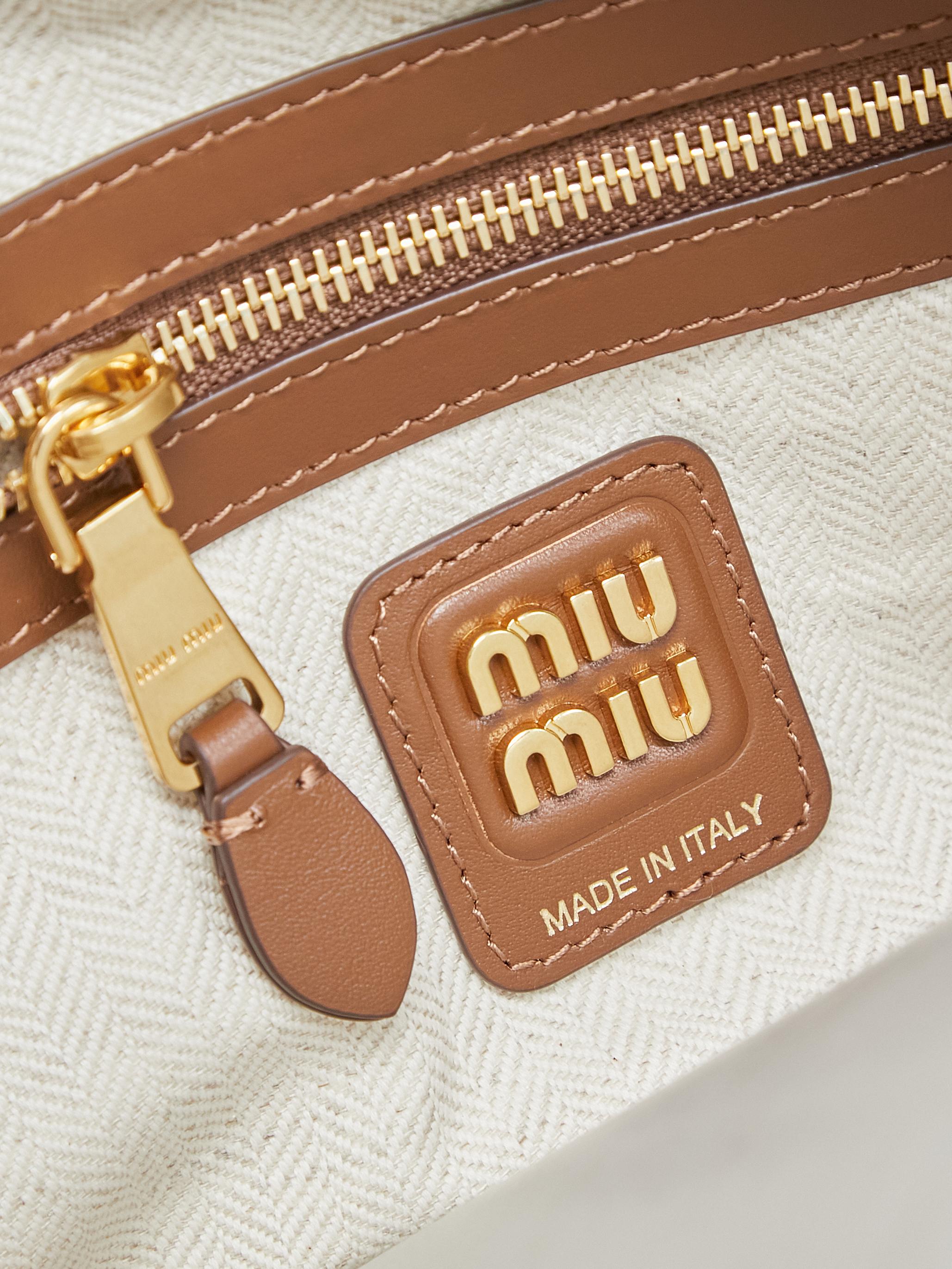 Miu Miu ハンドバッグ パッチワーク ブラウン レザー製 - 画像 9