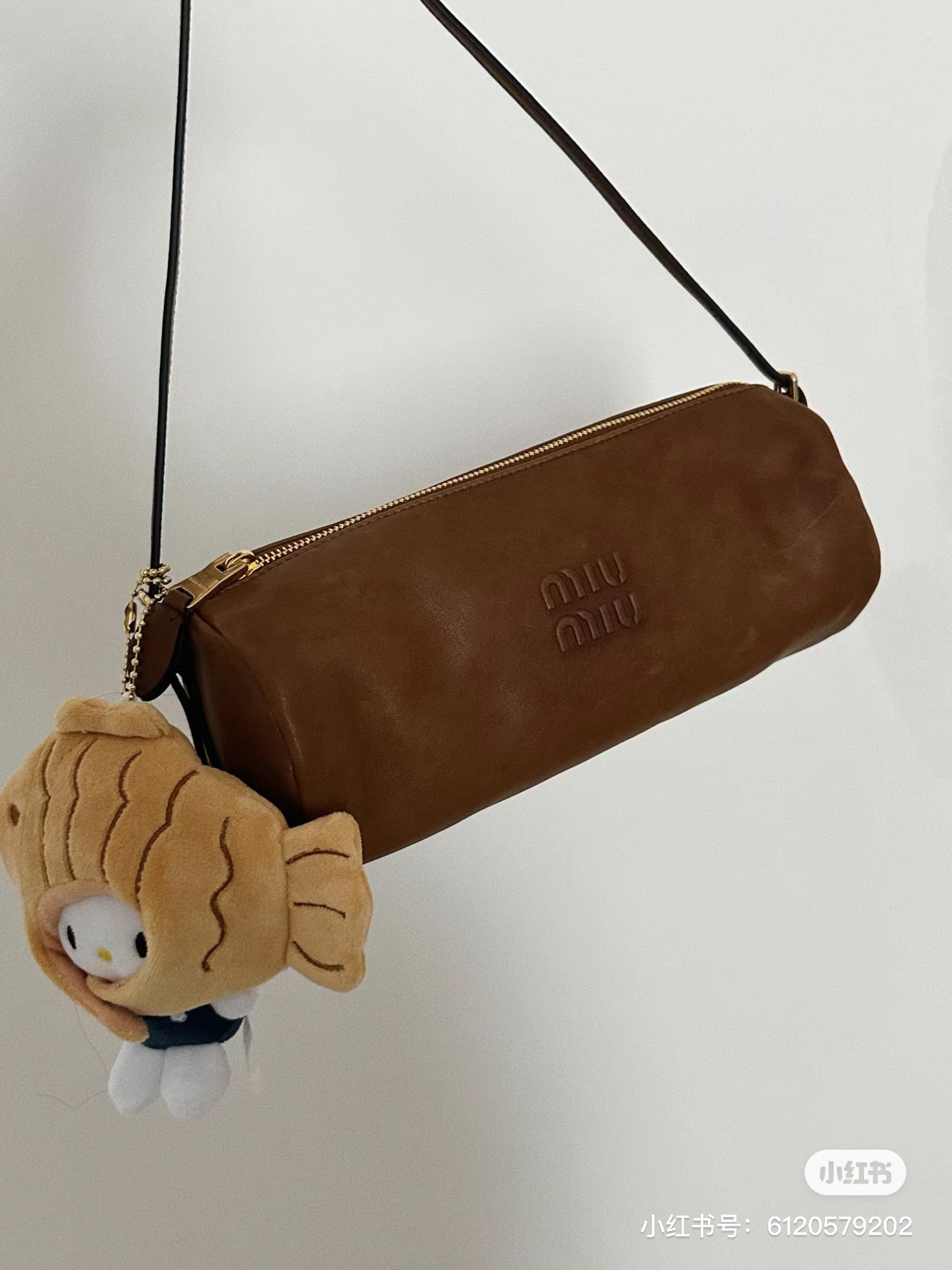 Miu Miu レザー ショルダーバッグ | ブラウン - 画像 9