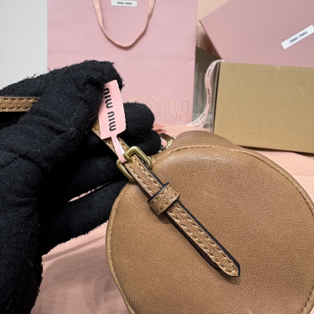 Miu Miu レザー バッグ | ロゴ|ブラウン - 画像 7