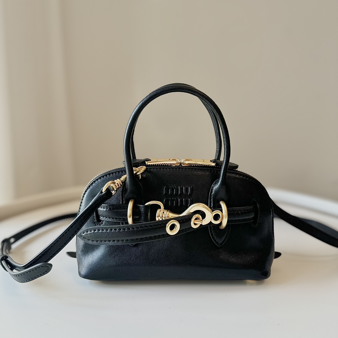 MIU MIU ハンドバッグ | ファッションアクセサリー | コンパクト | ブラック - 画像 9