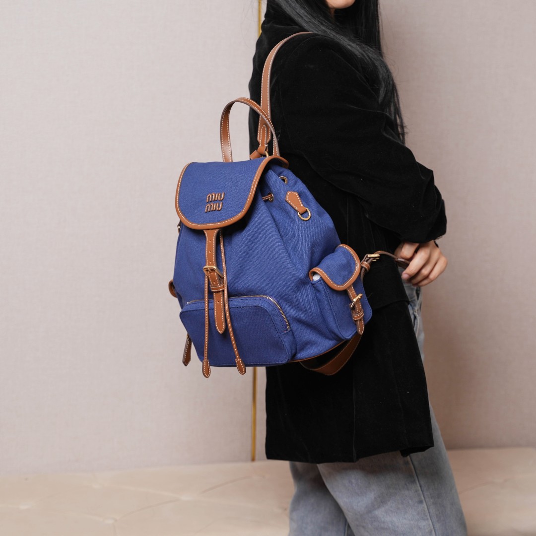 Miu Miu リュックサック | ブルー リュック ブルー ナイロン素材 - 画像 2