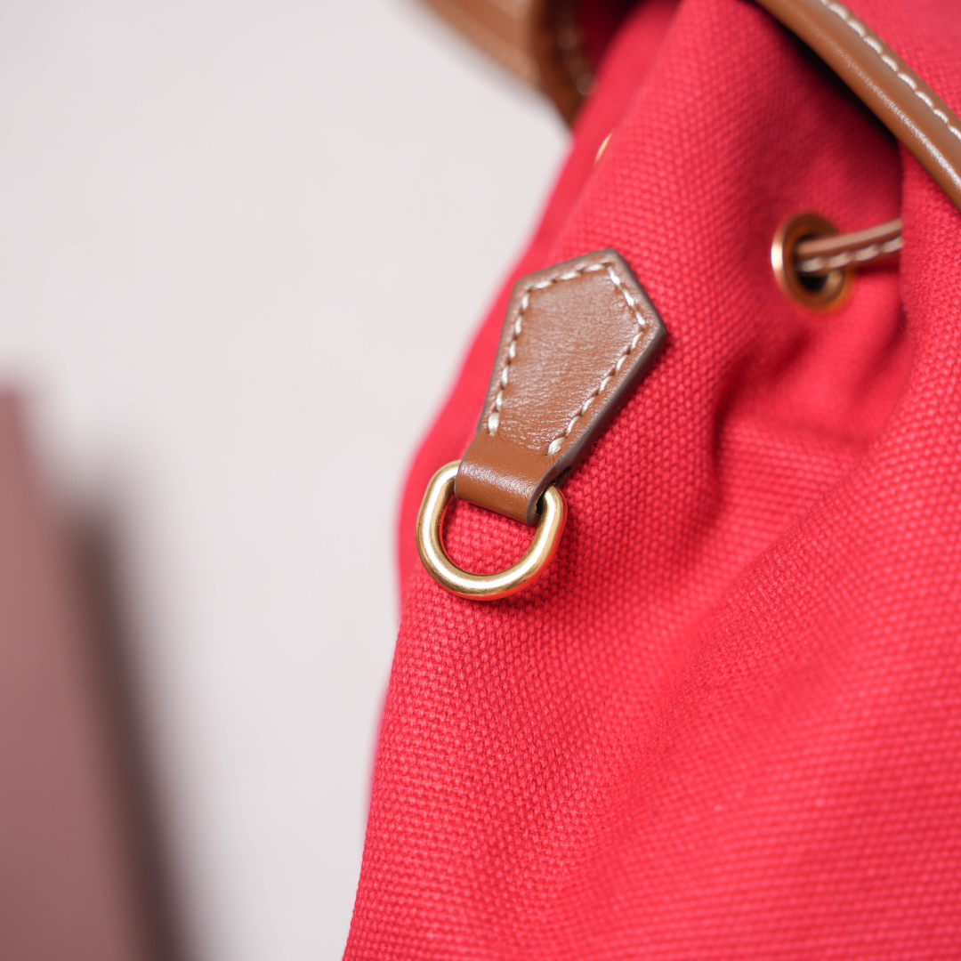 Miu Miu リュックサック | 軽量|赤|キャンバス・レザー - 画像 9