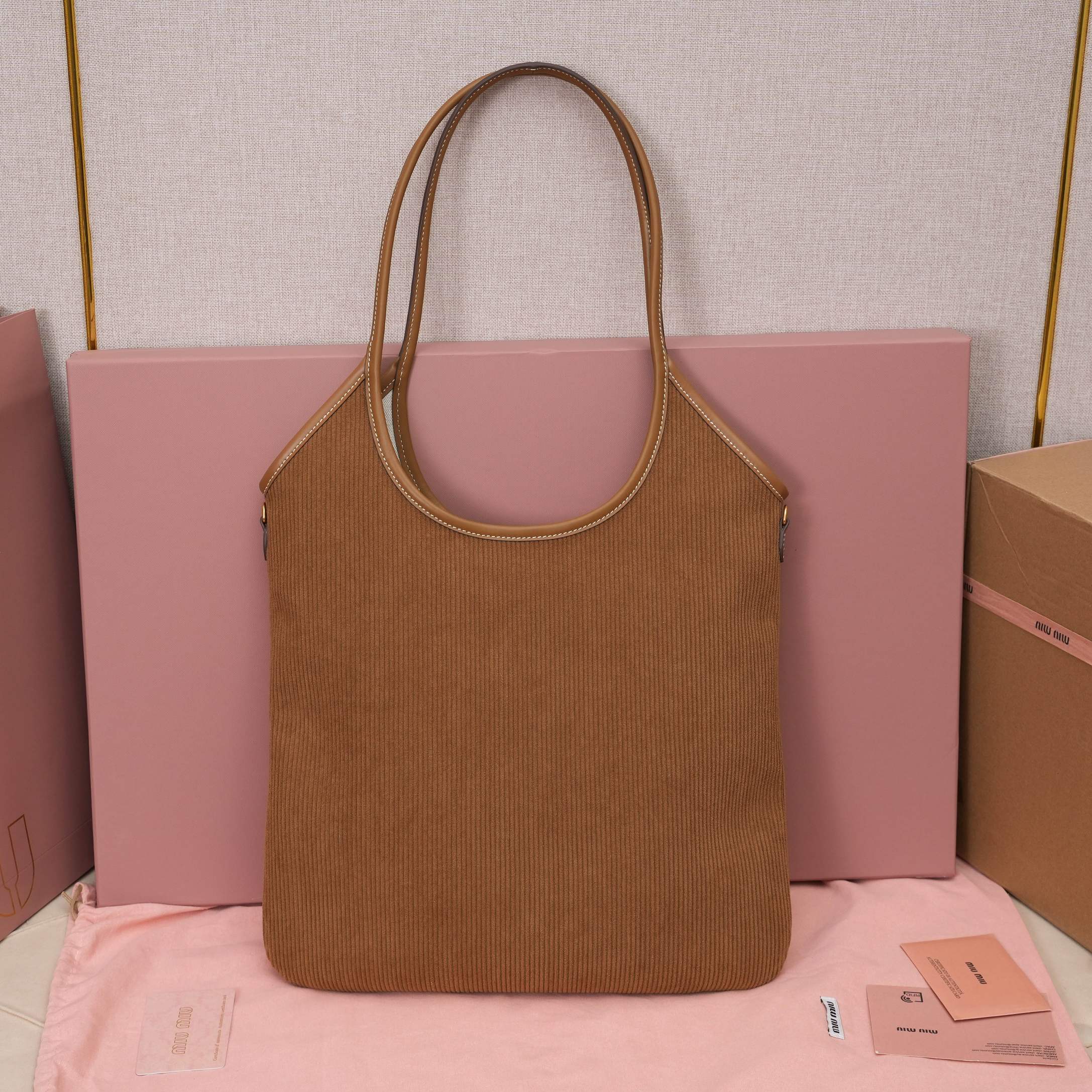 Miu Miu レディーストートバッグ | コーデュロイ | ブラウン - 画像 5