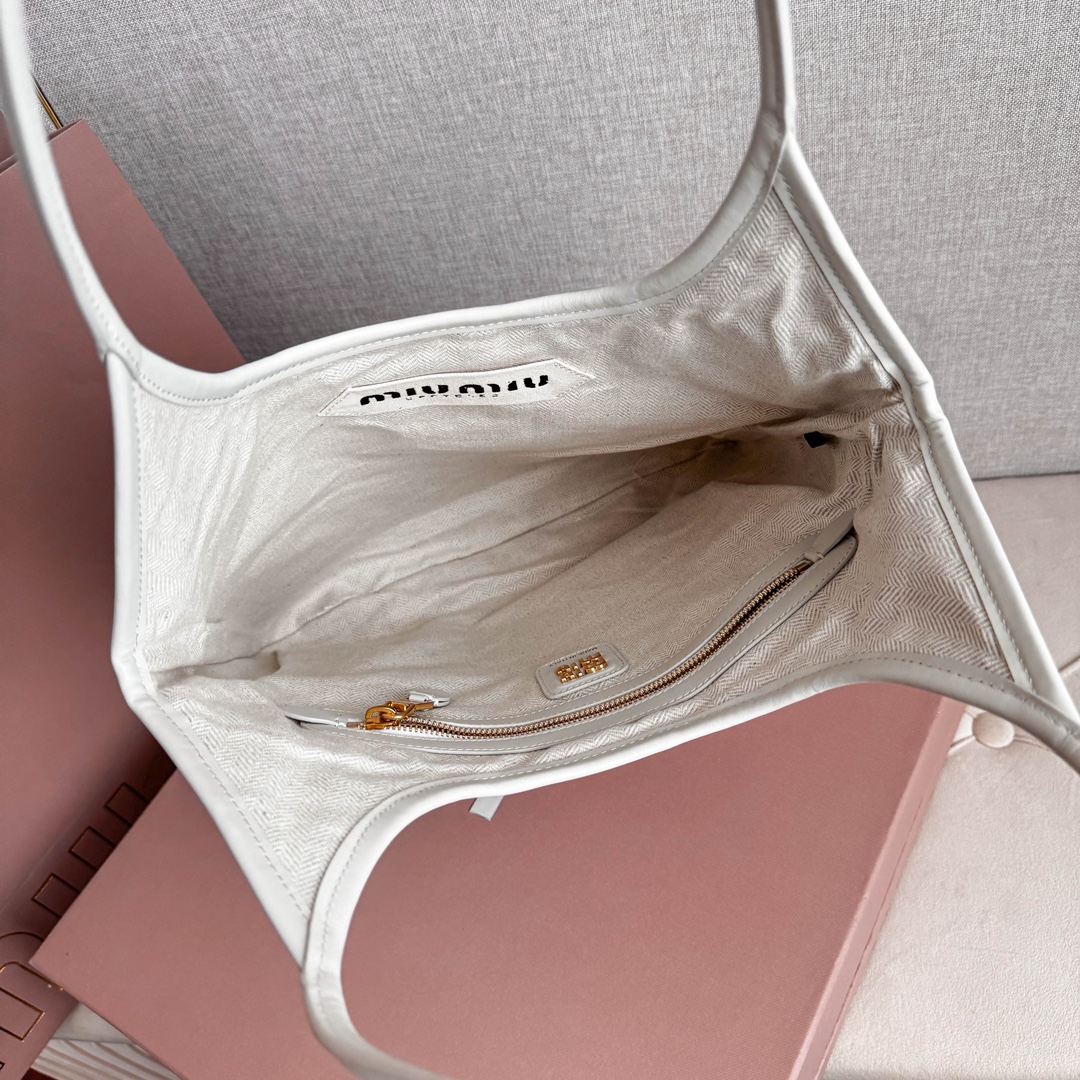 Miu Miu ハンドバッグ パッチワーク 白色|レザー|コンパクト - 画像 9