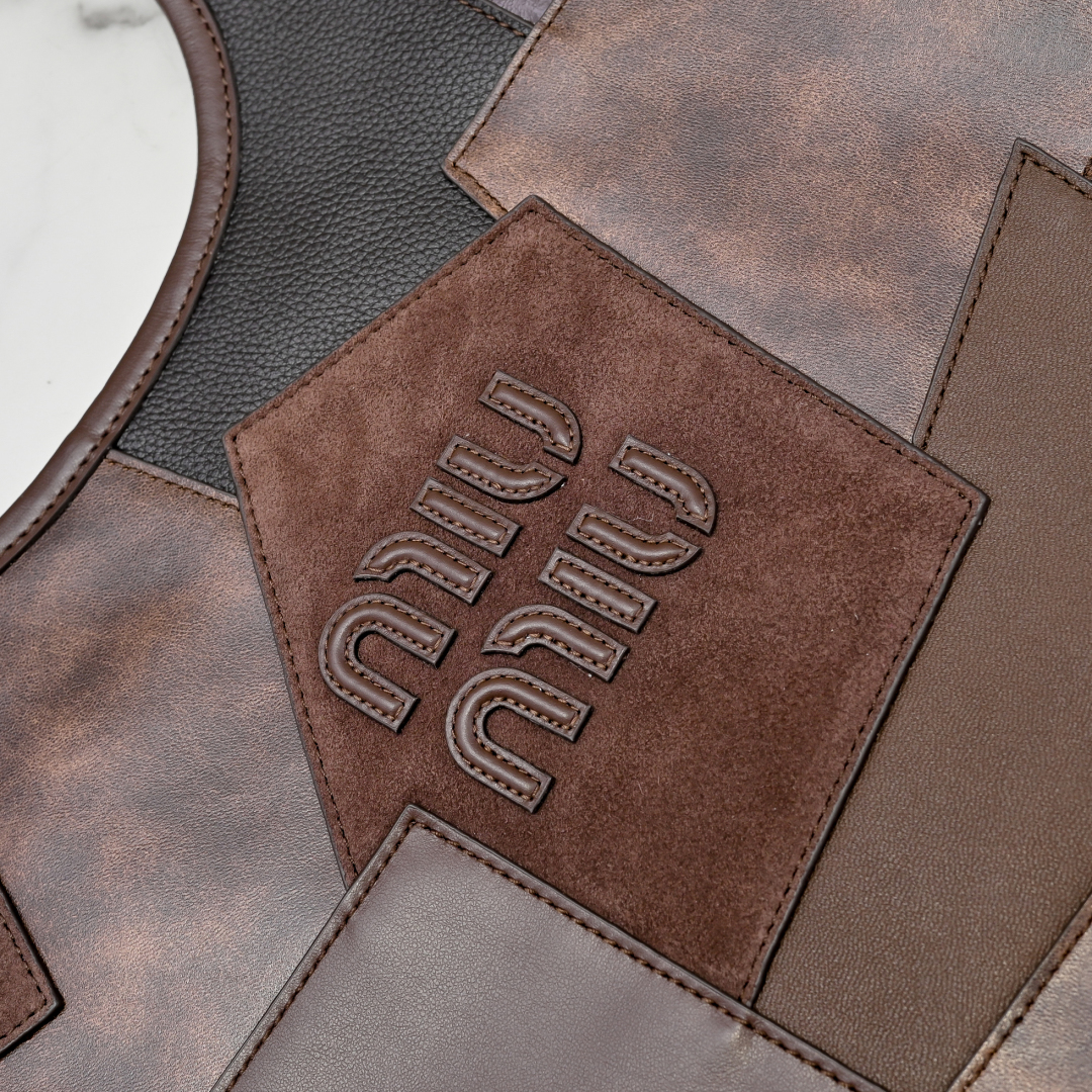 Miu Miu ハンドバッグ パッチワーク ブラウン - 画像 4