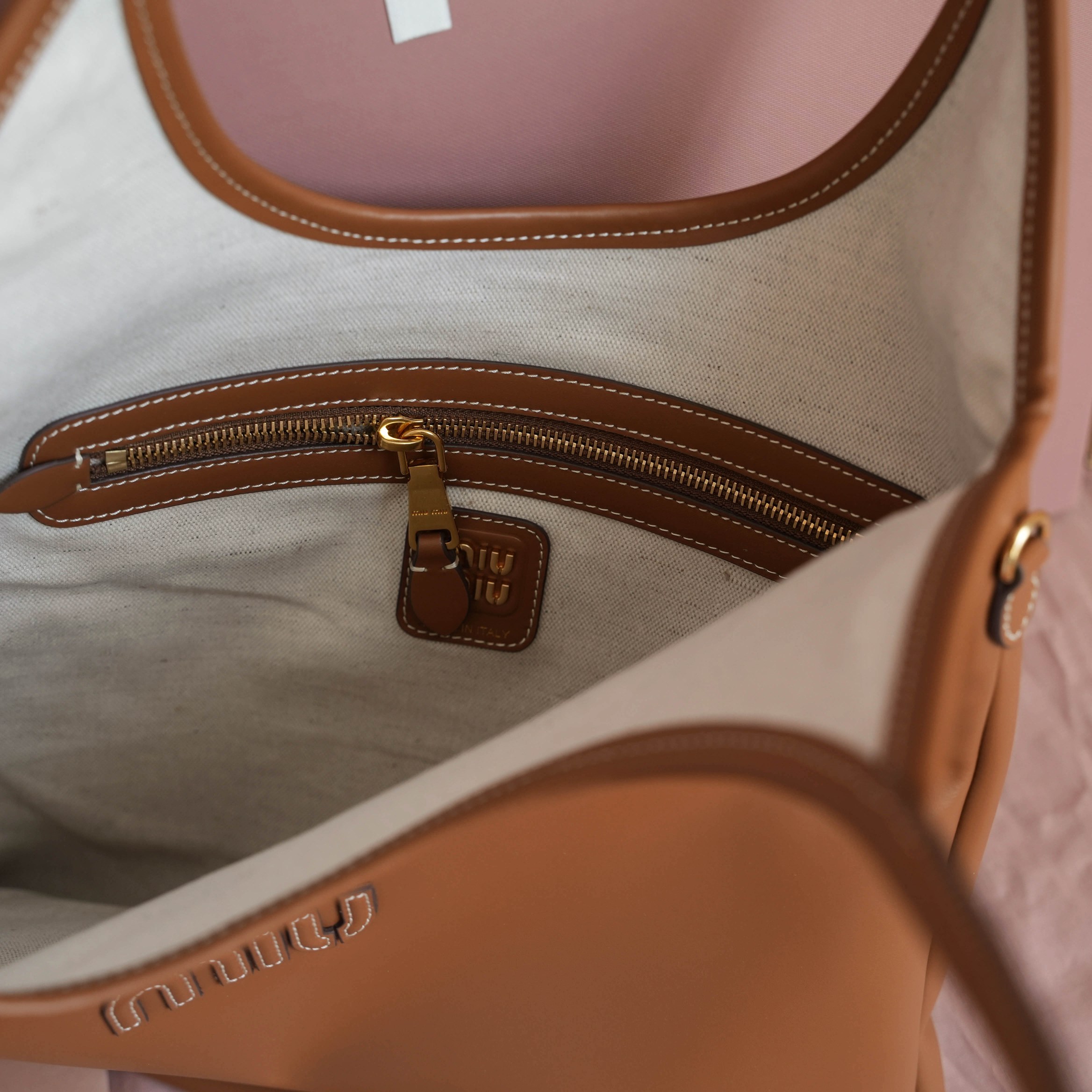 MIU MIU レディーストートバッグ | コンパクト|ベージュ - 画像 8