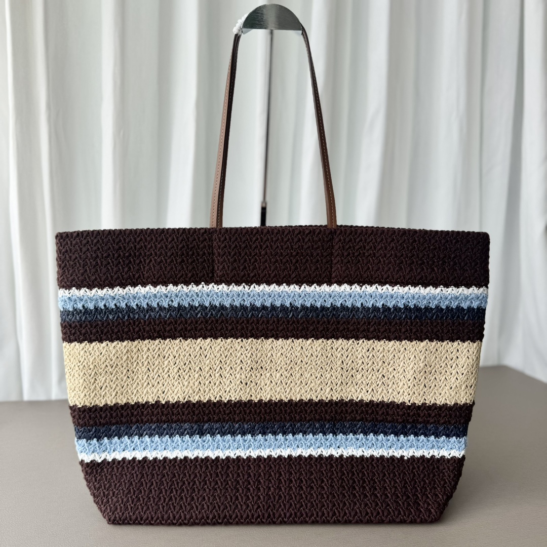 Miu Miu ミュウミュ トートバッグ | ラウンドトート | 軽量 | ブラウン/ベージュ/ブルー - 画像 2