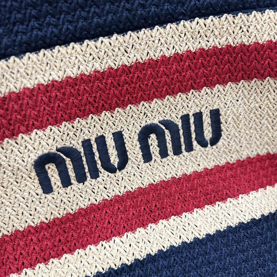 MIU MIU バッグ ミュウミュウ ミニトート レディース 裏地付き ブラック レッド ホワイト ナチュラル トートバッグ - 画像 5