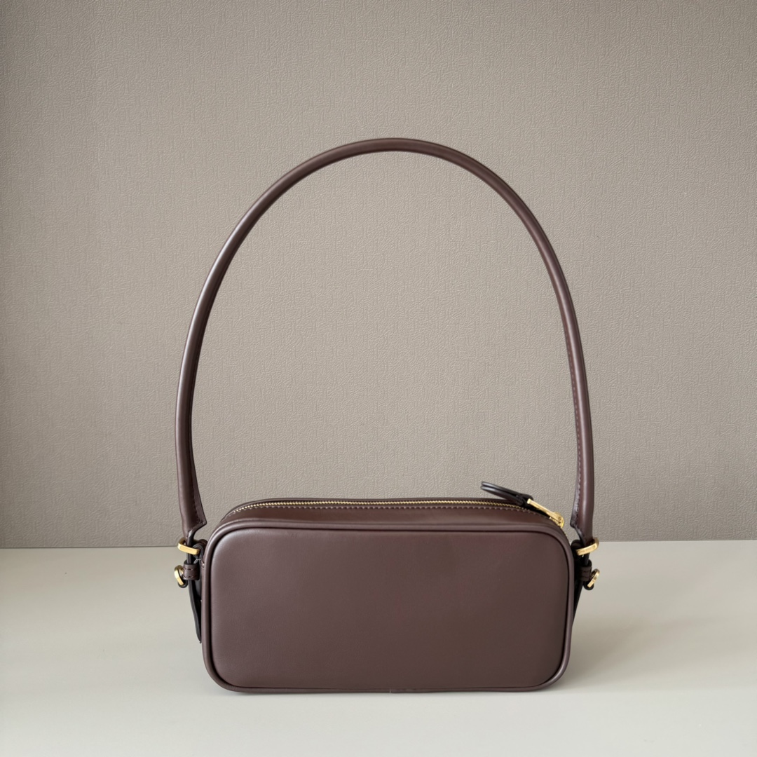 MIU MIU レザー ミニショルダーバッグ | ブラウン - 画像 3