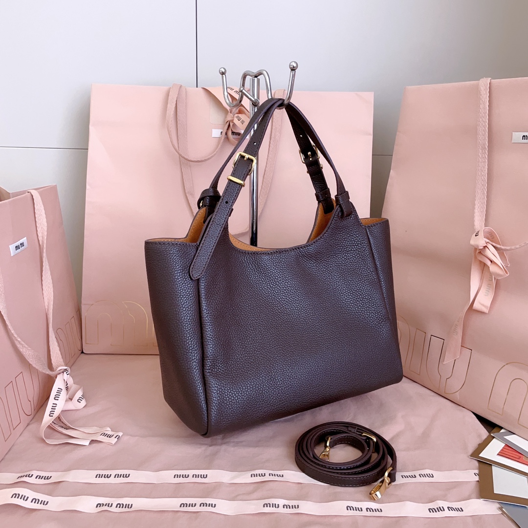 Miu Miu ハンドバッグ | ピンク&ブラウン | 細部までこだわった高級感のあるレザー製トートバッグ - 画像 3