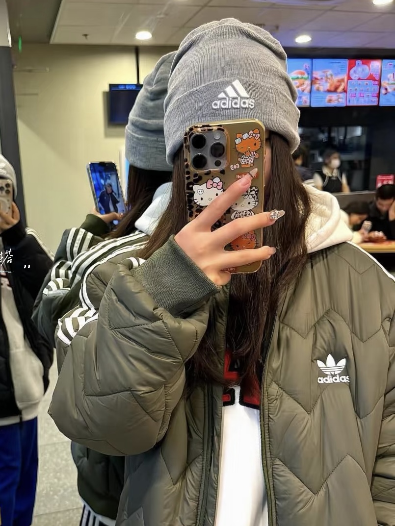 ADIDAS ブランケットジャケット ブラックライン ボンバージャケット アウター オリーブグリーン ナイロン