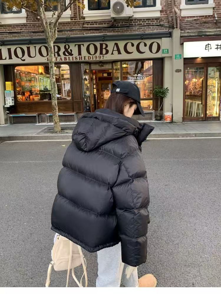 ADIDAS ダウンジャケット パuffer ミニ丈 通勤カジュアル ブラック - 画像 9