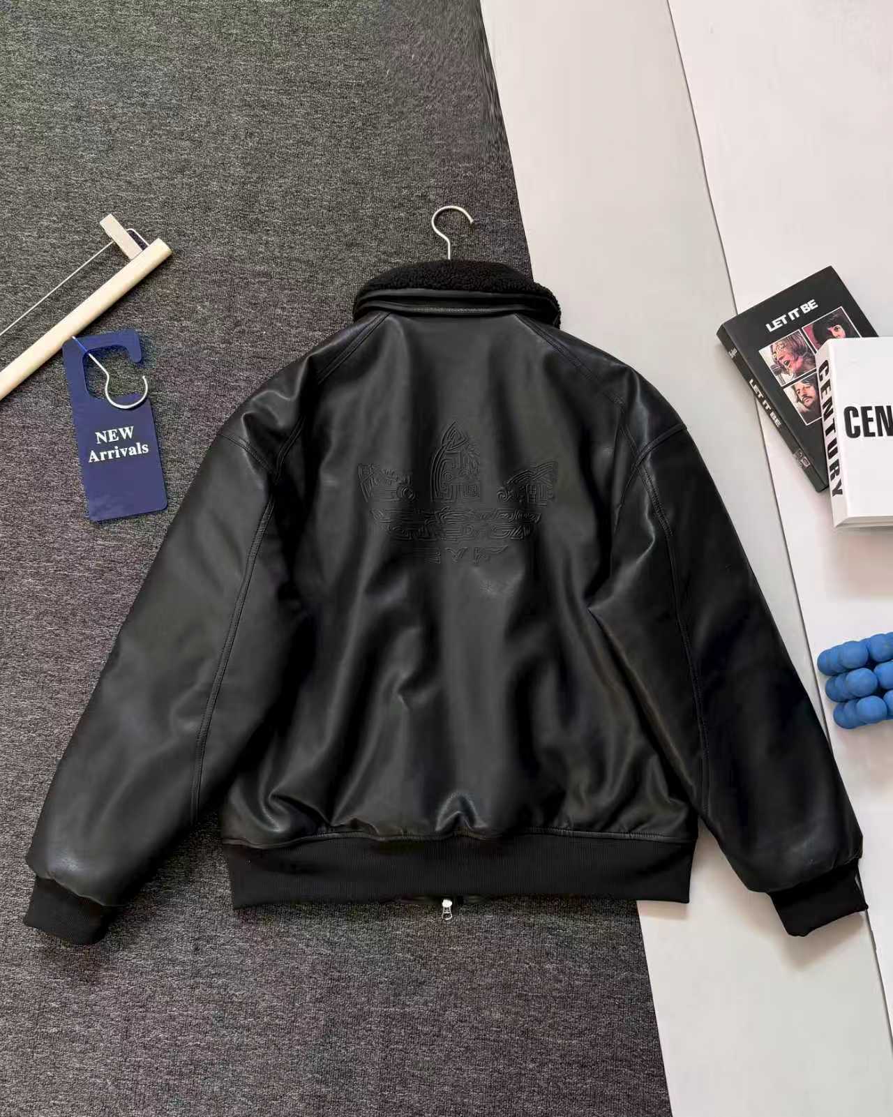 ADIDAS ジャケット ブーメラン オーバーサイズ ファーライニング ブラックレザー 2WAY収納 通勤カジュアル - 画像 7