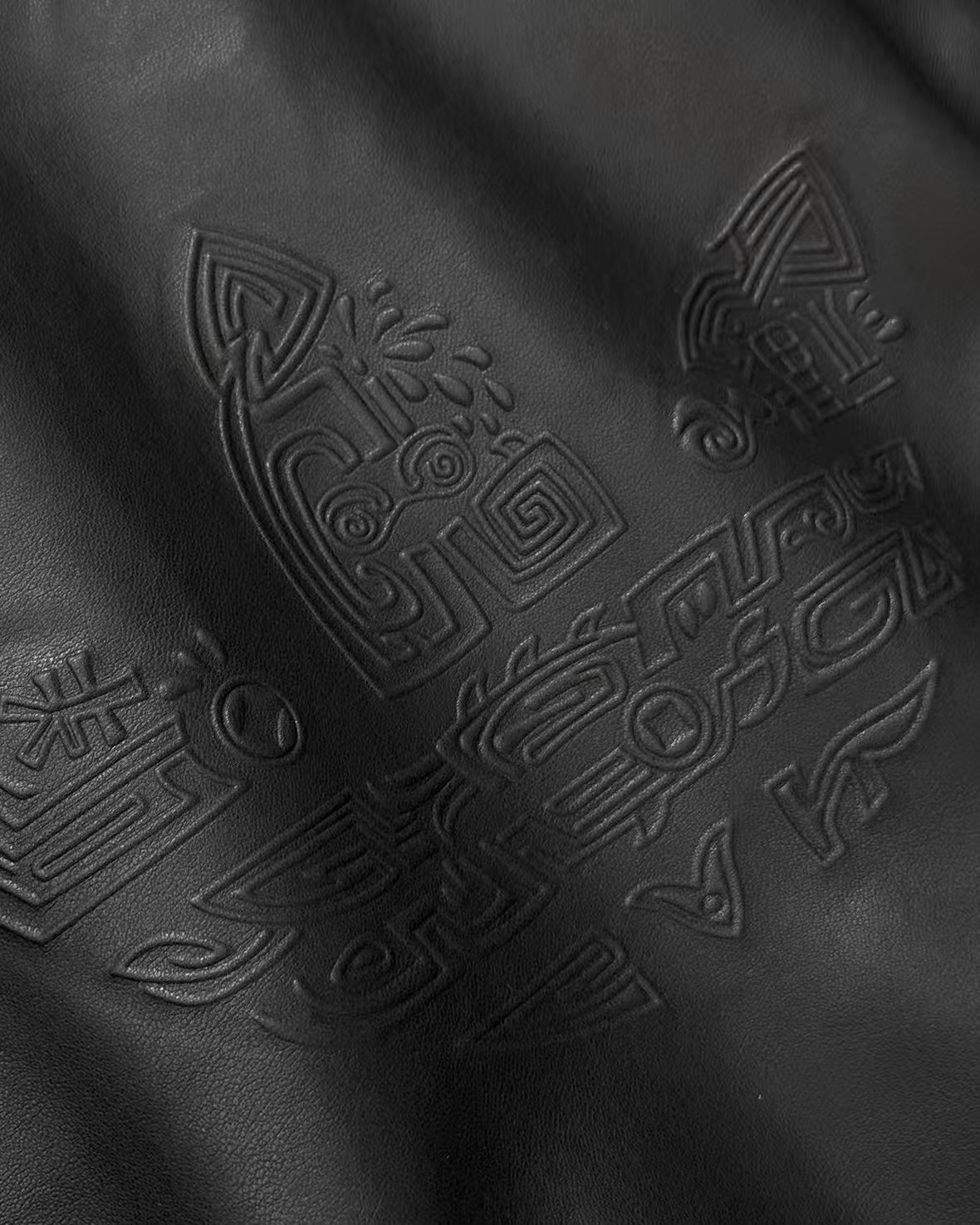 Adidas ブомバー ジャケット 3ストライプス ベルベット襟 背中エンボスロゴ 黒 レザー - 画像 6