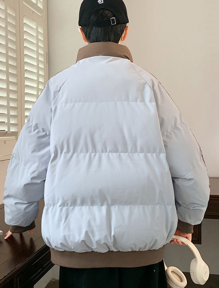 adidas ダウンジャケット ブルゾン 3ストライプス ミニサイズ 通勤カジュアル 全4色展開 レザー風素材 - 画像 6