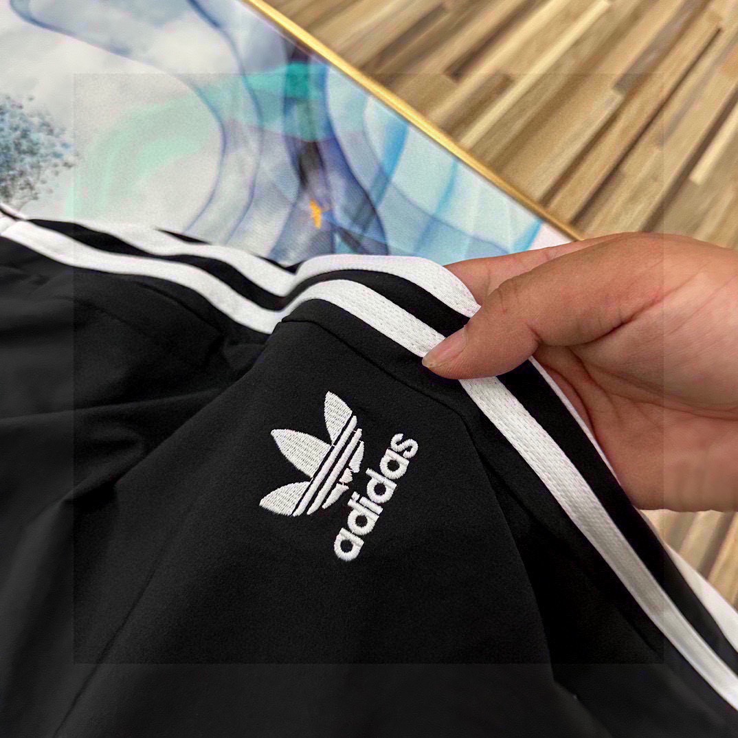 adidas トレーナーパンツ 3本線 スポーツウェア 通勤カジュアル ブラック フリーサイズ - 画像 2