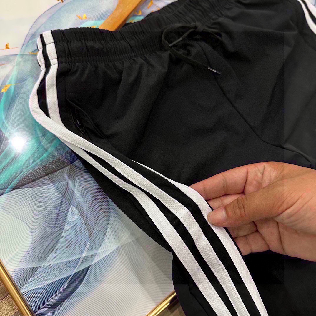 adidas トレーナーパンツ 3本線 スポーツウェア 通勤カジュアル ブラック フリーサイズ - 画像 6