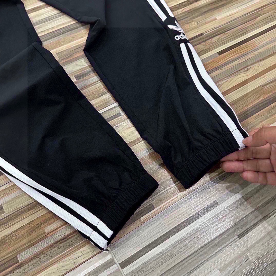 adidas トレーナーパンツ 3本線 スポーツウェア 通勤カジュアル ブラック フリーサイズ - 画像 7