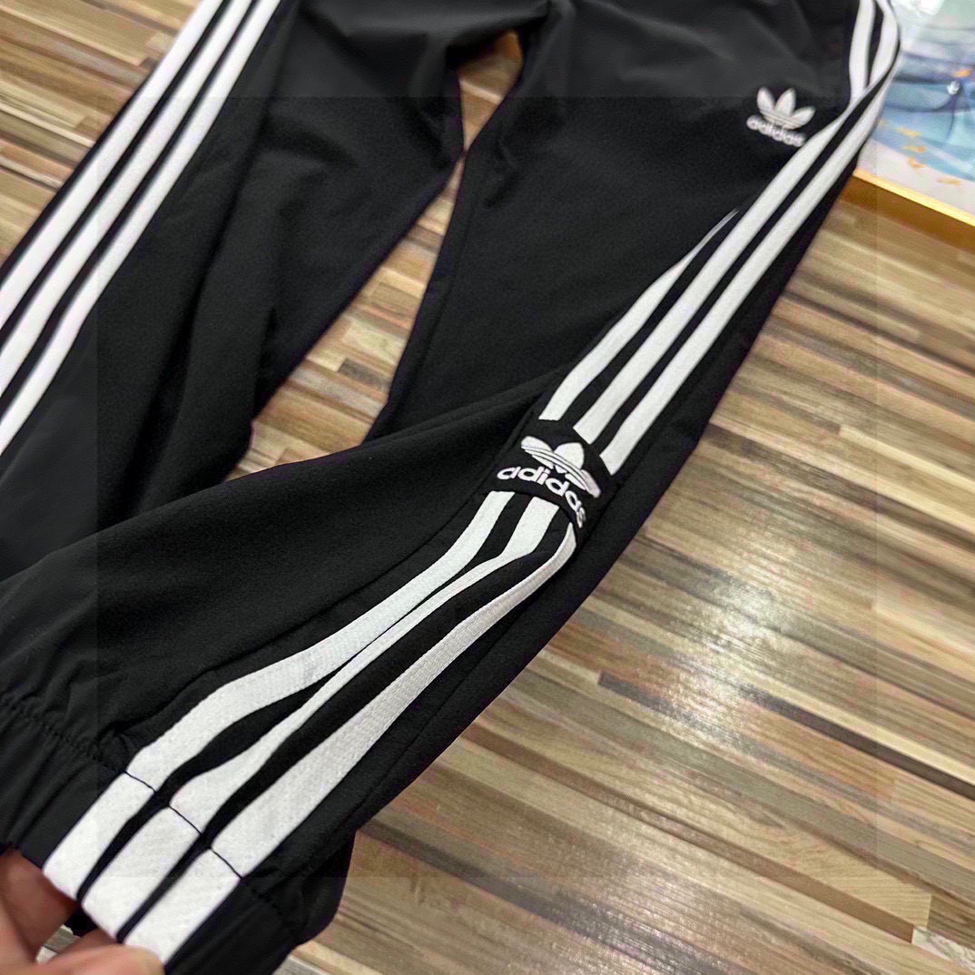 adidas トレーナーパンツ 3本線 スポーツウェア 通勤カジュアル ブラック フリーサイズ - 画像 9