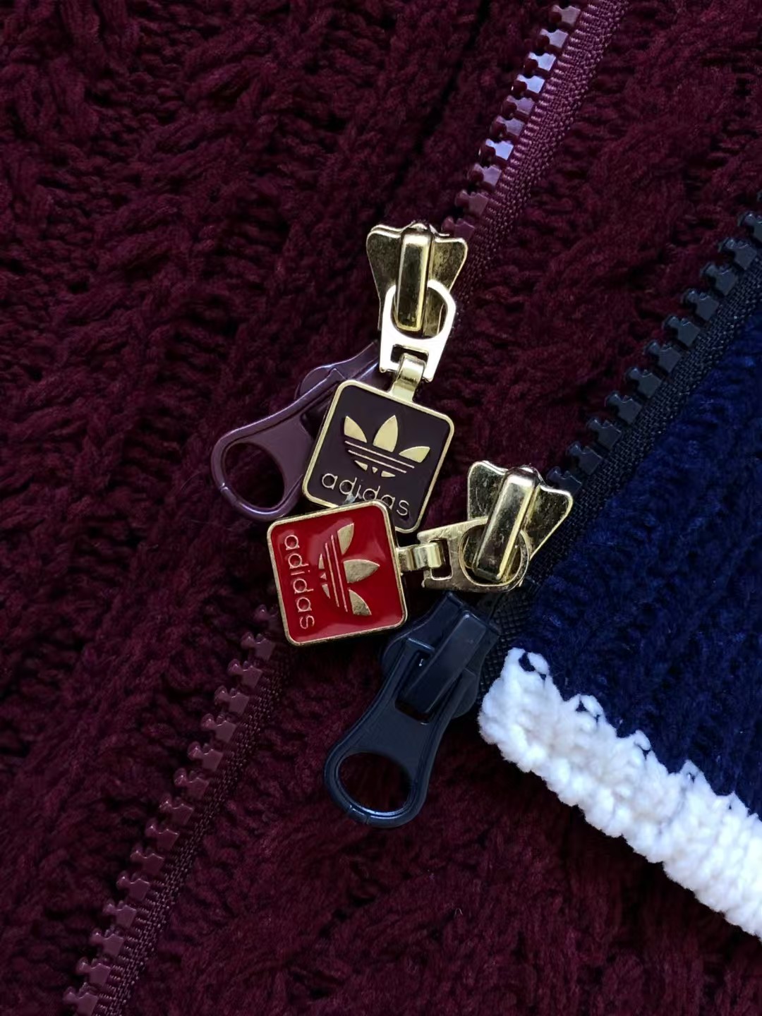 adidas ジャケット ナイロンジャケット ミニサイズ 通勤 2WAY カジュアル ネイビー ブラック キャンバス - 画像 4