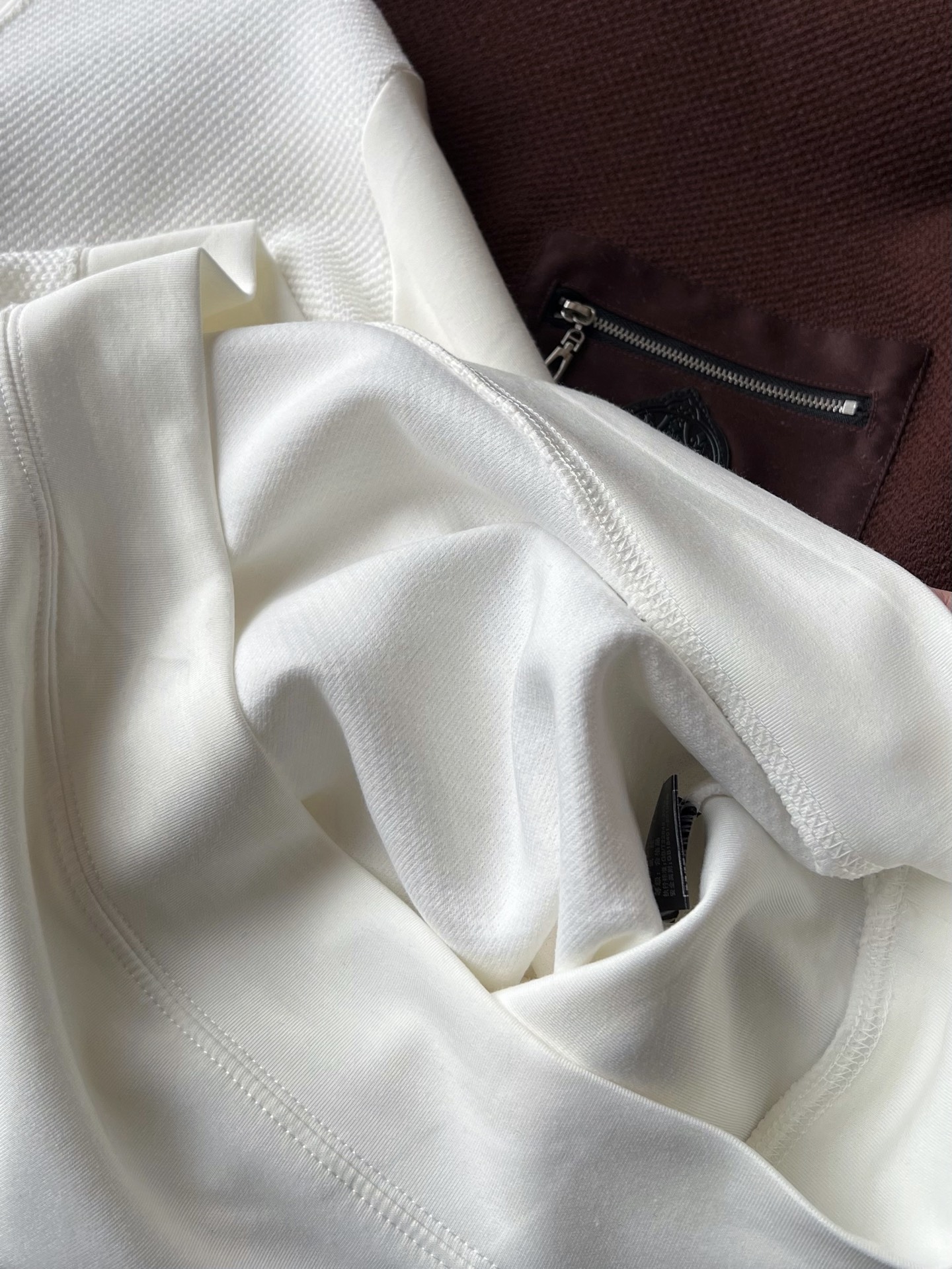 00218 スウェットシャツ メンズ ブランド風 ファッション 2色展開 ホワイト ブラウン メッシュ素材 - 画像 8