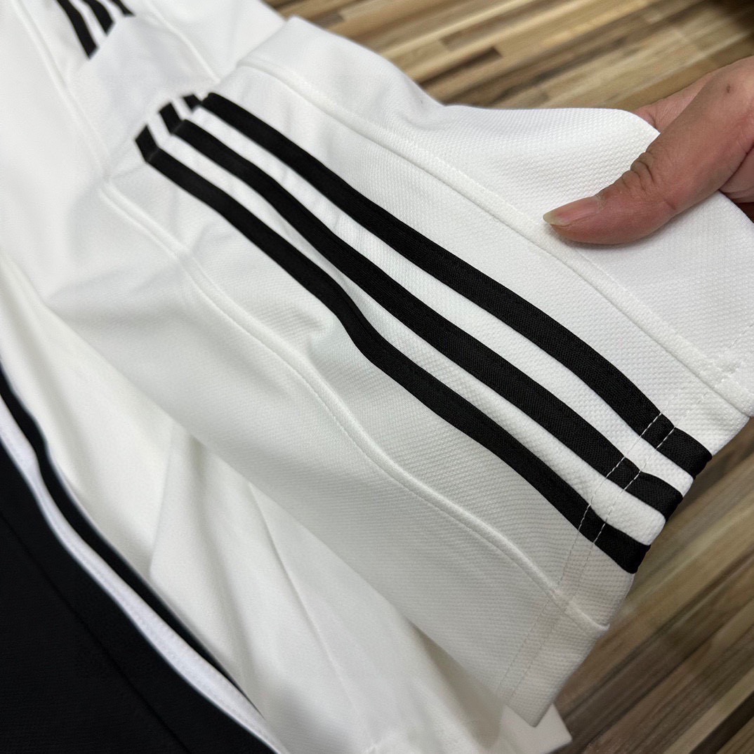 adidas パンツ ワイド ロゴ 3本線 カジュアル 通勤 ブラック ホワイト キャンバス - 画像 9