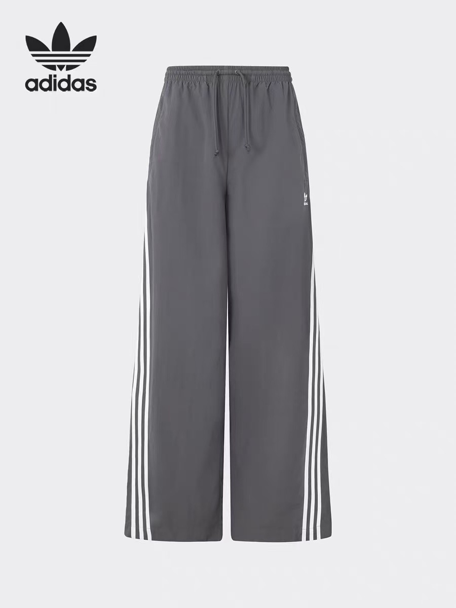 adidas トレーナー パンツ ウィードストリップ カジュアル 通勤 ブラック ダークグレー ナイロン - 画像 5