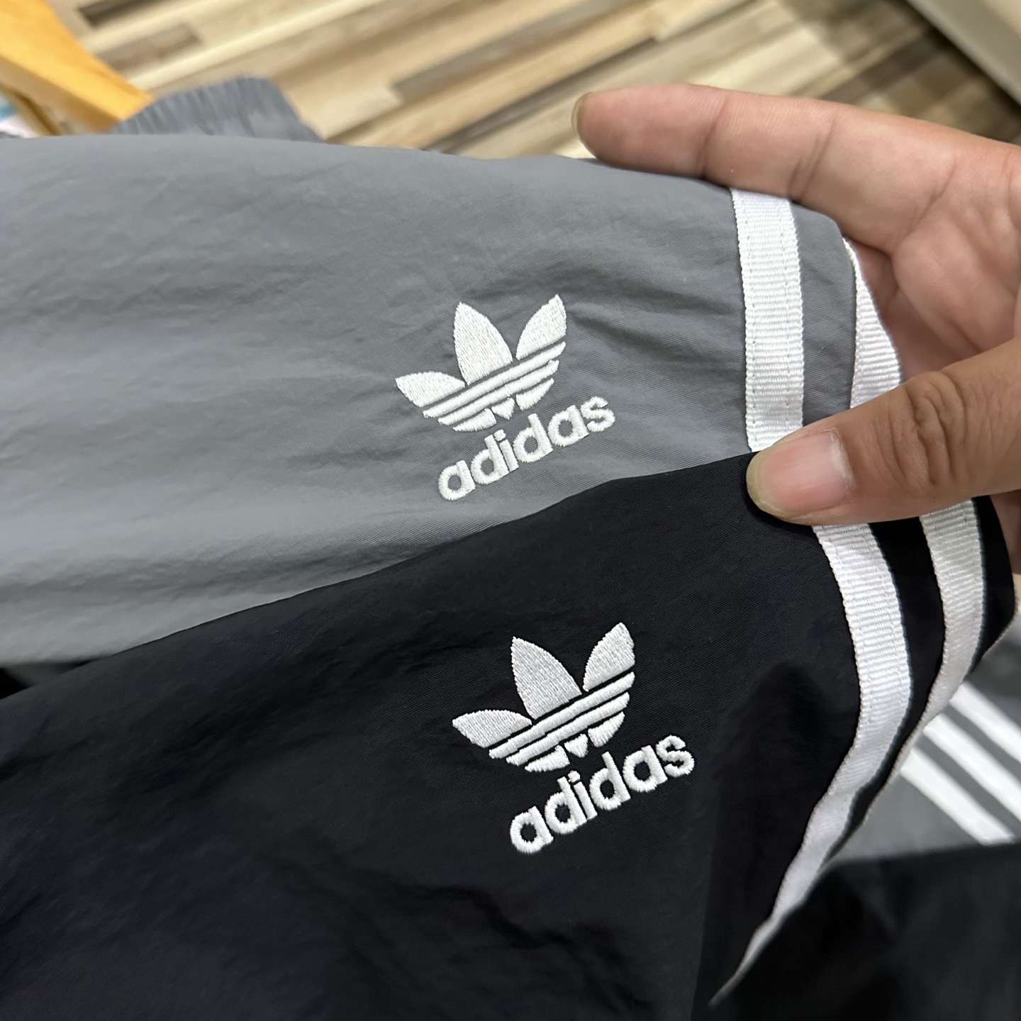 adidas トレーナー パンツ ウィードストリップ カジュアル 通勤 ブラック ダークグレー ナイロン - 画像 7