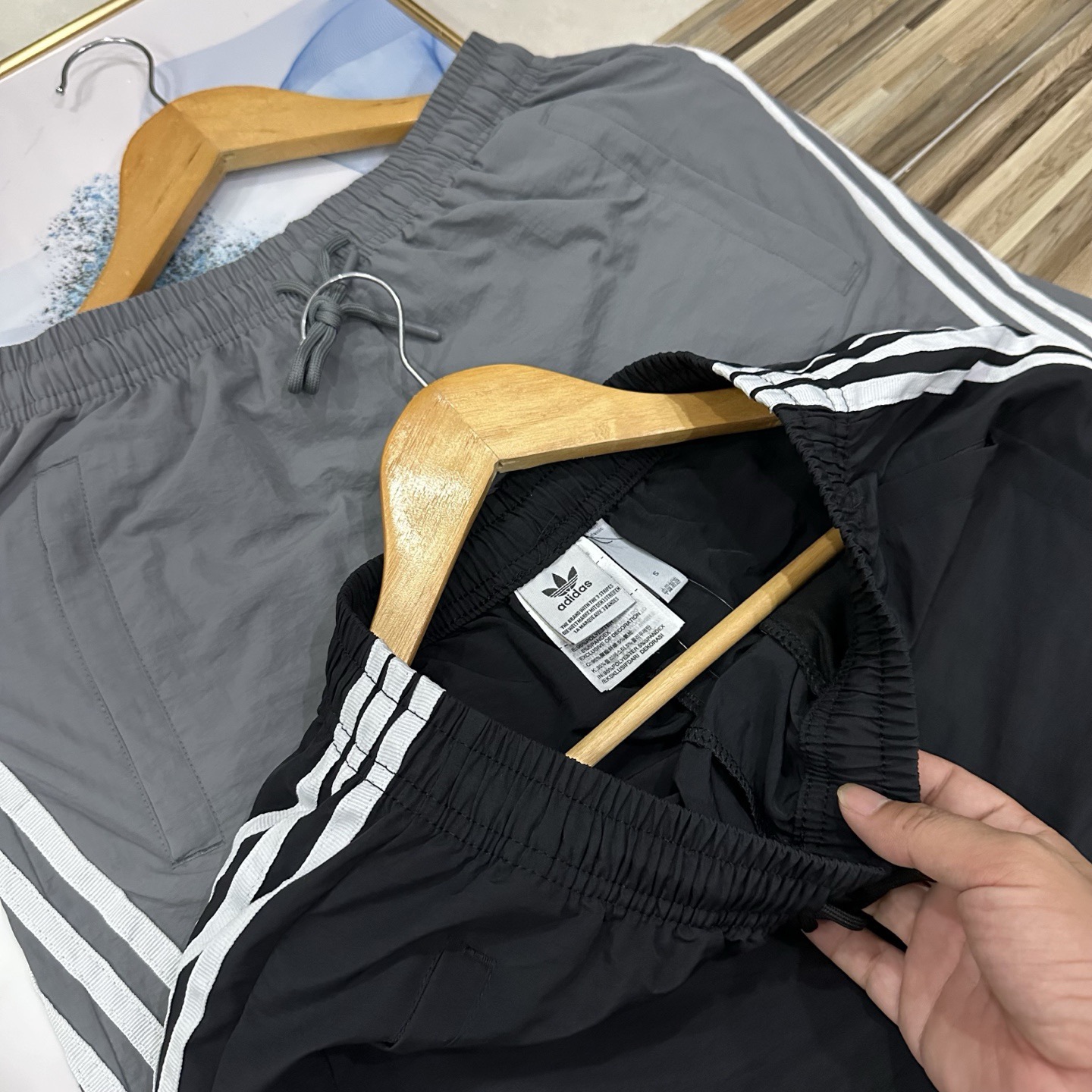 adidas トレーナー パンツ ウィードストリップ カジュアル 通勤 ブラック ダークグレー ナイロン - 画像 8