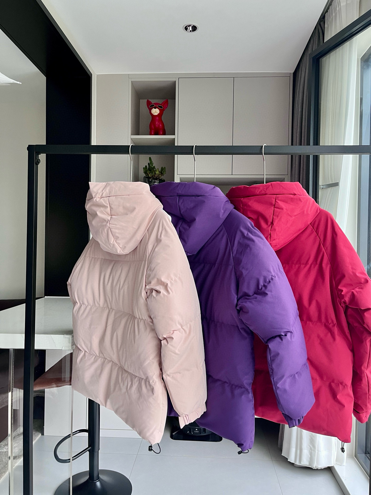 adidas ダウンジャケット 3ストライプス フード付き ミニサイズ パステルカラー展開 ポリエステル - 画像 2