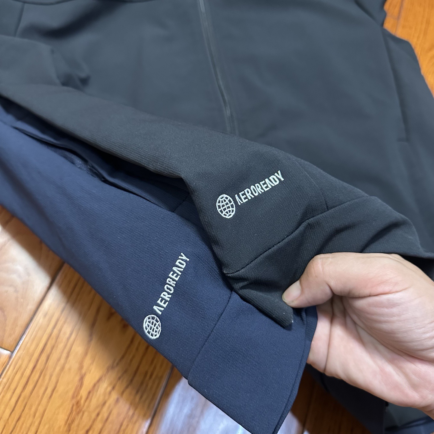 adidas トレーニングジャケット AEROREADY 3ストライプス 通勤カジュアル ブラック ネイビー ダークグレー ポリエステル - 画像 2